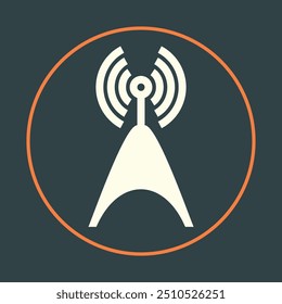 Telecom Tower trendy icon noble abstract vector illustration colorful artwork beautiful design.eps
