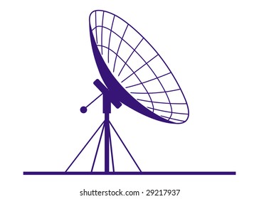 Telecommunication antenna with isolated white background