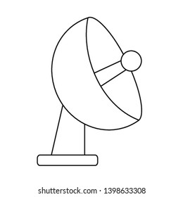 Telecommunication antenna symbol in black and white