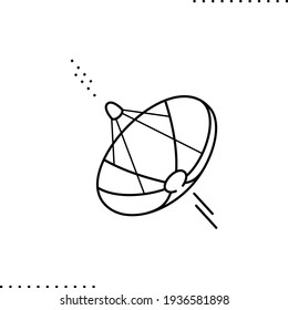 Vektorsymbol von Telekommunikationsspulen in Umrissen