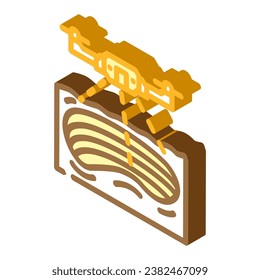 telecommunication drone isometric icon vector. telecommunication drone sign. isolated symbol illustration