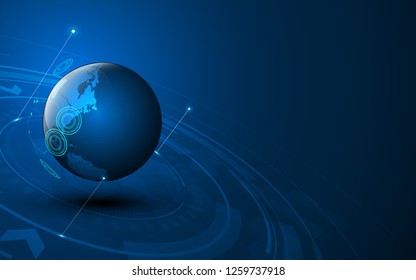 telecommunication global tech connection concept background eps 10 vector