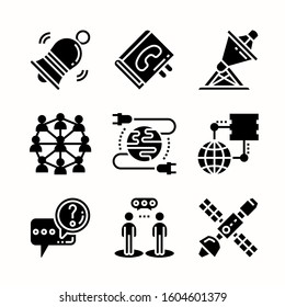 Telecommunication Glyph icons Pack vector