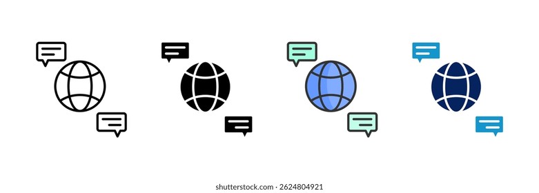 Telecommunication Icon Set Multiple Style Collection