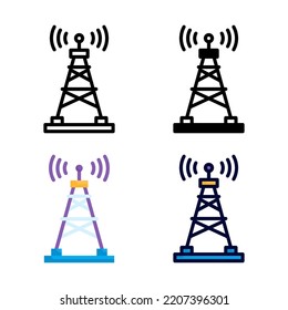 Telecommunication Icon Set Style Collection