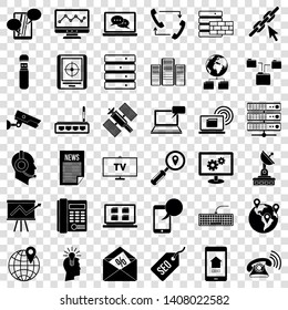 Telecommunication icons set. Simple style of 36 telecommunication vector icons for web for any design