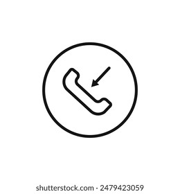 Telecommunication Incoming Call Icon Ideal for Customer Service