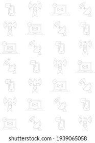 Telecommunication pattern design. Easy to edit with vector file. Can use for your creative content. Especially about telecommunication and information day campaign in this may.