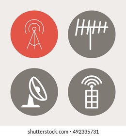 Telecommunication and radio icons