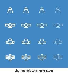 Telecommunication satellite vector object