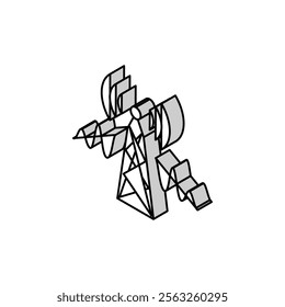 telecommunication service isometric icon vector. telecommunication service sign. isolated symbol illustration