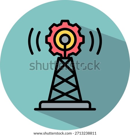 Telecommunication Services Icon isometric Vector Illustration