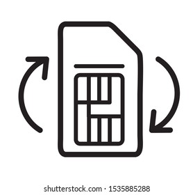 Telecommunication Sim Card - Icon as EPS 10 File