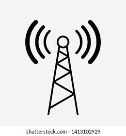 Telecommunication tower icon, wifi router icon, vector illustration.