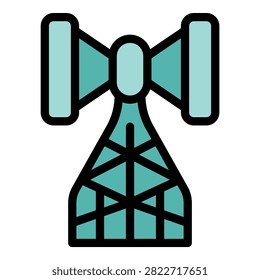Telecommunication tower transmitting signals, ensuring communication and connectivity