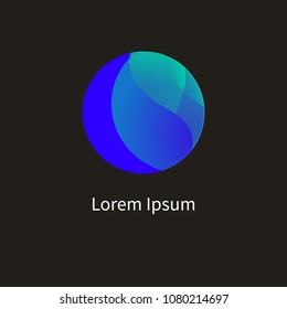 Telecommunications, communications icon. Abstract round gradient business logo, earth, planet, globe. - vector stock