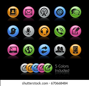 Iconos de telecomunicaciones - El archivo incluye 5 versiones de color en diferentes capas.