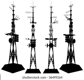 Telecommunications Tower Vector 01