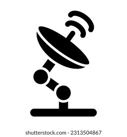 Telecommunications Vector Glyph Icon For Personal And Commercial Use.
