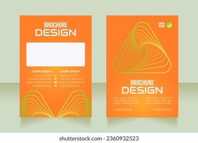 Telecommuting promotion blank brochure design. Template set with copy space for text. Premade corporate reports collection. Editable 2 paper pages. Bebas Neue, Audiowide, Roboto Light fonts used