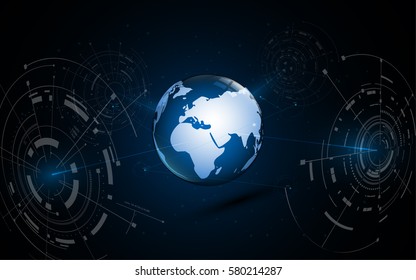 telecoms communication network connection technology innovation concept background