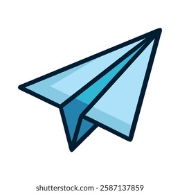 Telecomunication paper plane wireless vector illustration