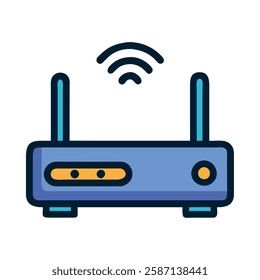 Telecomunication router wifi wireless vector illustration