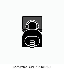 Teleconference Icon. Long Distance Meeting Symbol - Vector.
