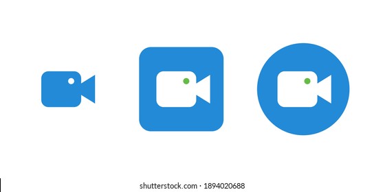 Teleconference TV Video Conference Webinars or Remote Working.Work from Home, Online Meetings Icons. Enterprise Web Cloud Service Software Vector Signs.