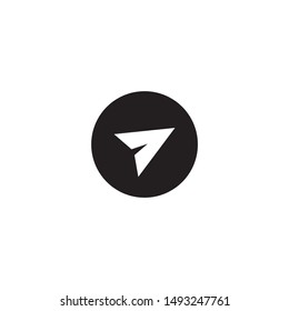 telegram icon in dark ellipse