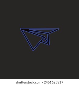 Telegram icon eps with black color background