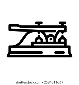 telegraph industry line icon vector. telegraph industry sign. isolated contour symbol black illustration