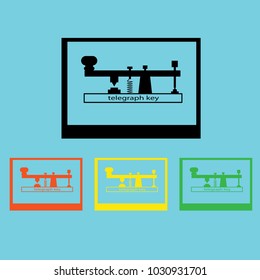 Telegraph key.Vector illustration