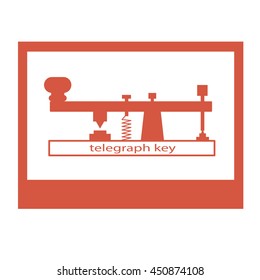 Telegraph key.Vector illustration