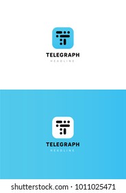 Telegraph logo template.
