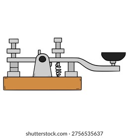 telegraph machine illustration hand drawn isolated vector
