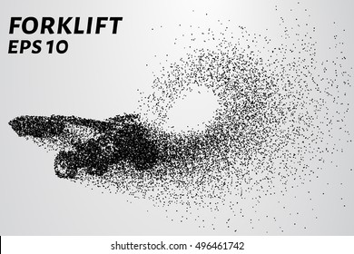 Telehandler of the particles. The telehandler consists of small circles.