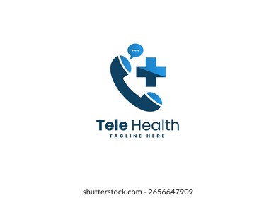 Vector de Plantilla de diseño de logotipo de telesalud