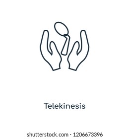 Telekinesis concept line icon. Linear Telekinesis concept outline symbol design. This simple element illustration can be used for web and mobile UI/UX.