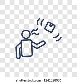Telekinesis icon. Trendy linear Telekinesis logo concept on transparent background from Artificial Intellegence and Future Technology collection