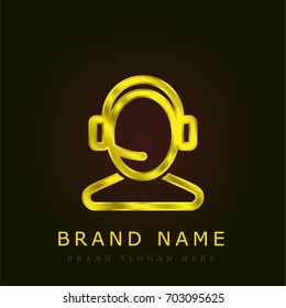 Telemarketer golden metallic logo