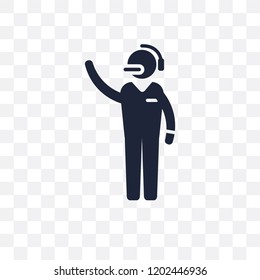 Telemarketer transparent icon. Telemarketer symbol design from Professions collection. Simple element vector illustration on transparent background.