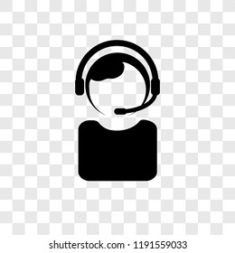 Telemarketer vector icon isolated on transparent background, Telemarketer transparency logo concept