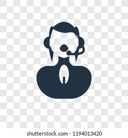 Telemarketer vector icon isolated on transparent background, Telemarketer transparency logo concept
