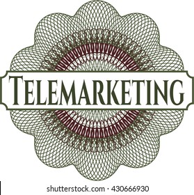 Telemarketing abstract rosette