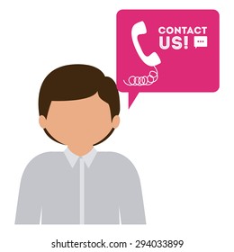 Telemarketing digital design, vector illustration eps 10