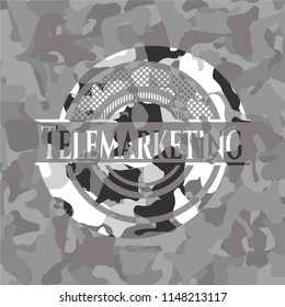 Telemarketing grey camo emblem
