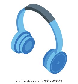 Telemarketing-Headset Symbol. Isometrisch zum Telemarketing-Headset Vektorsymbol für Webdesign einzeln auf weißem Hintergrund