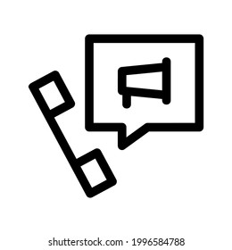 telemarketing icon or logo isolated sign symbol vector illustration - high quality black style vector icons
