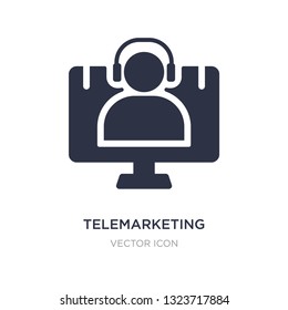 telemarketing icon on white background. Simple element illustration from Technology concept. telemarketing sign icon symbol design.